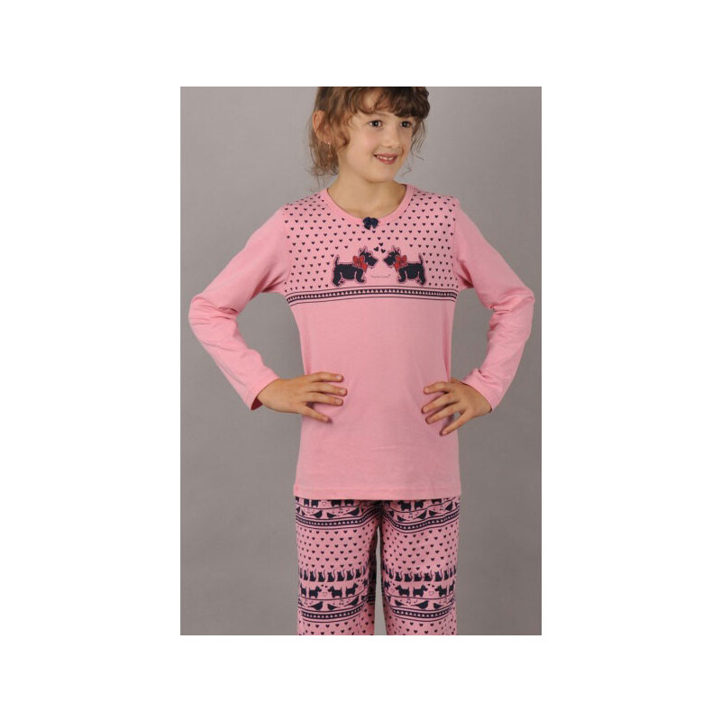 VIENETTA SECRET VS-868064601012784-ROSE: Dětské pyžamo VIENETTA SECRET Malí psi