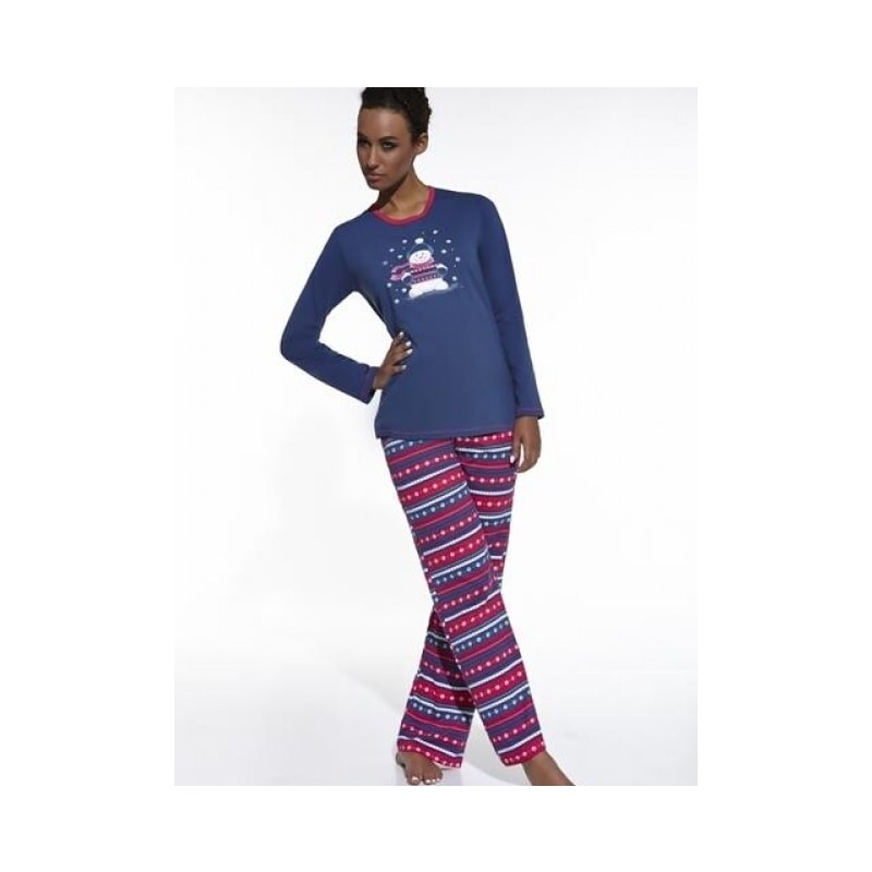 Cornette COR-BILLOW-NAVY: Dámské pyžamo Cornette