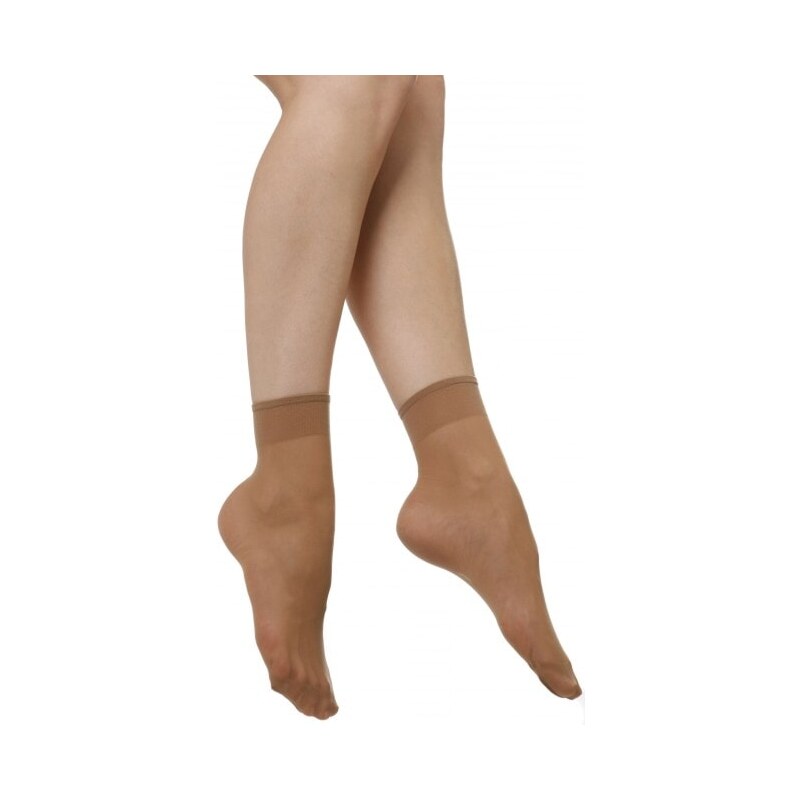Evona Sada 5 párů hnědých dámských ponožek Napolo 8590182507821-1004