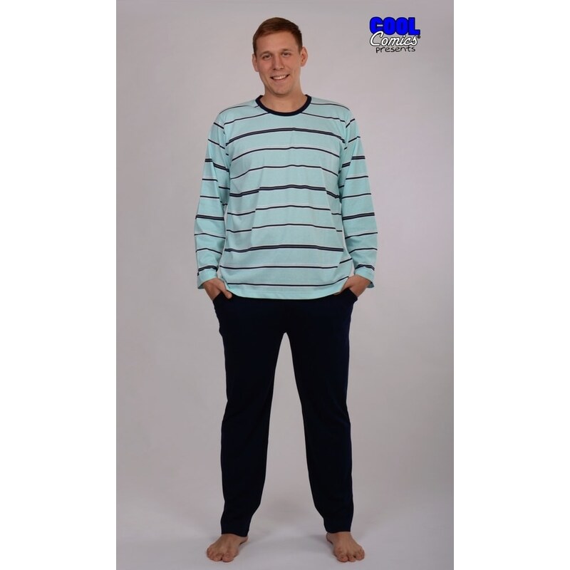 Gazzaz Pánské pyžamo dlouhé Martin - modrá