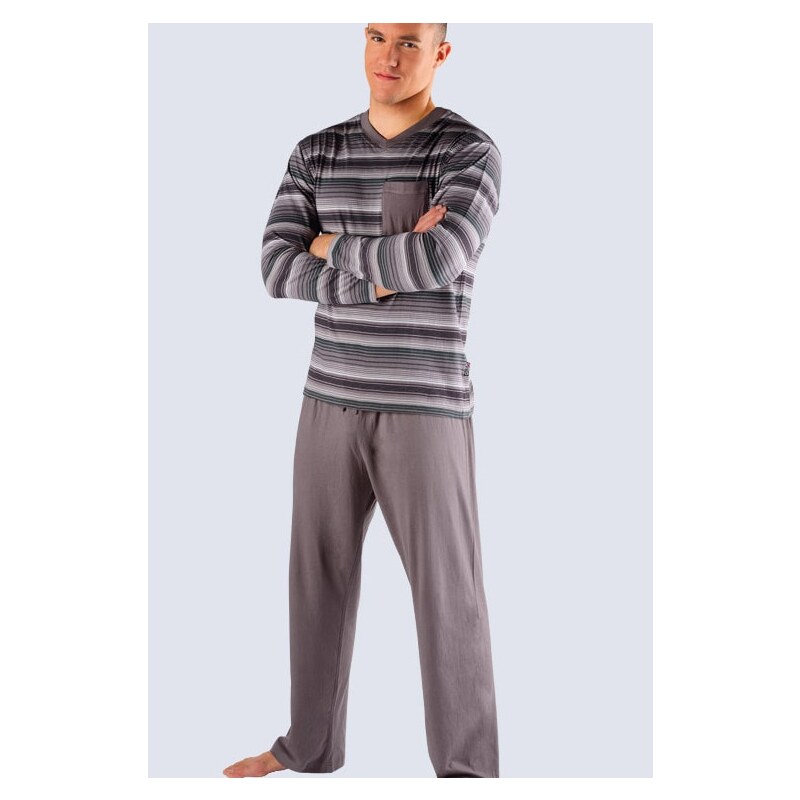 GINA GINA-79003P-GREEN: Pánské pyžamo GINA dlouhé