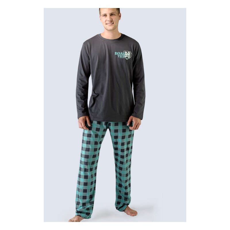 GINA GINA-79021P-GREY: Pánské pyžamo GINA dlouhé