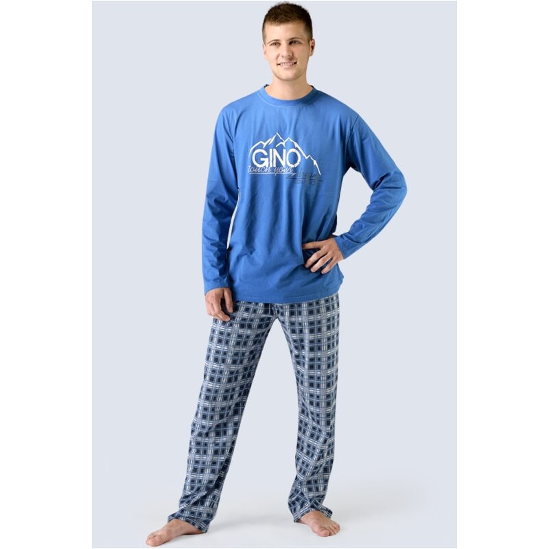 GINA GINA-79025-BLUE: Pánské pyžamo GINA dlouhé