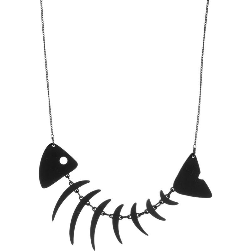 Tatty Devine Fishbone Necklace - Black