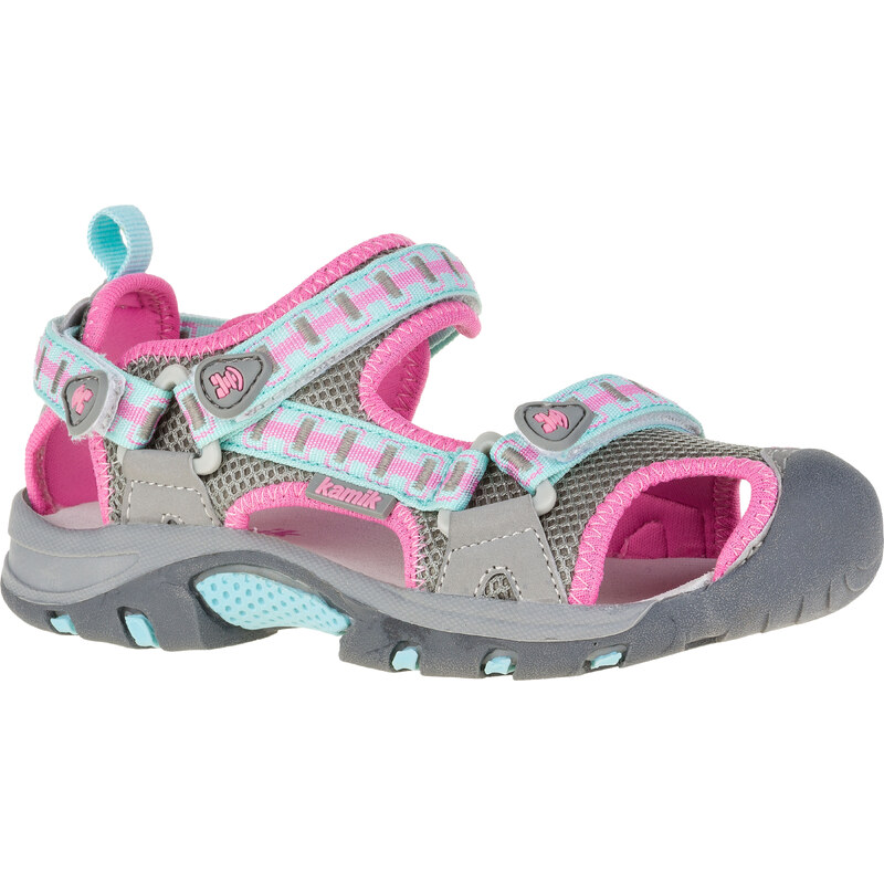 Kamik Dívčí sandály - růžovo-šedé