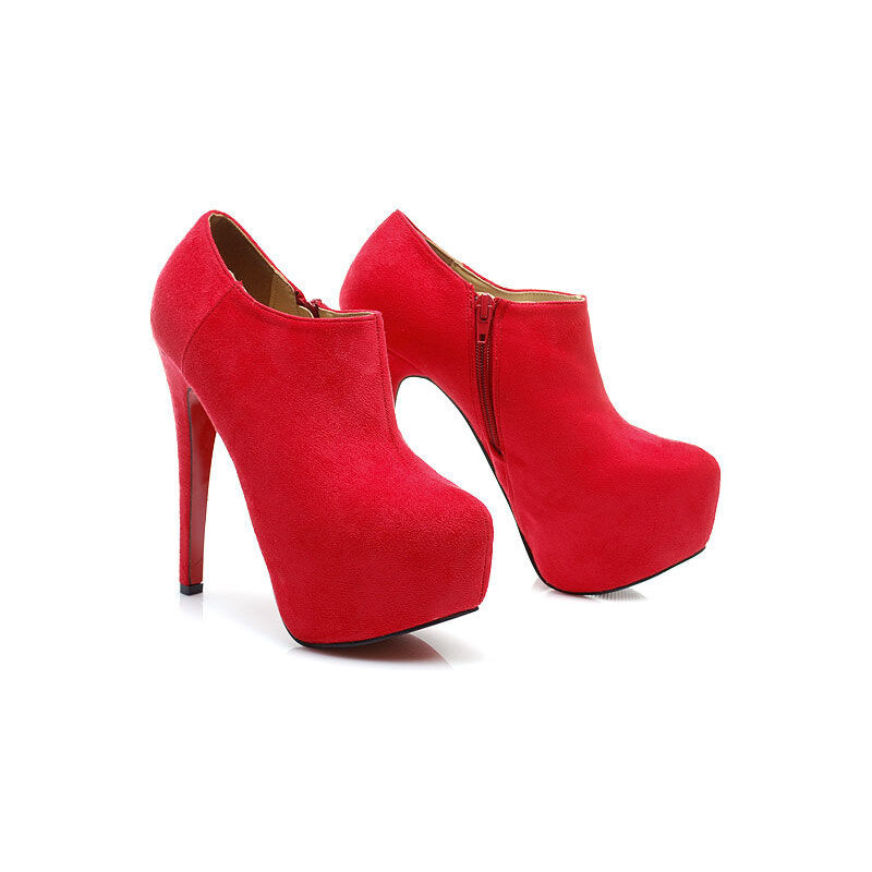VICES Elegantní boty na podpatku červené