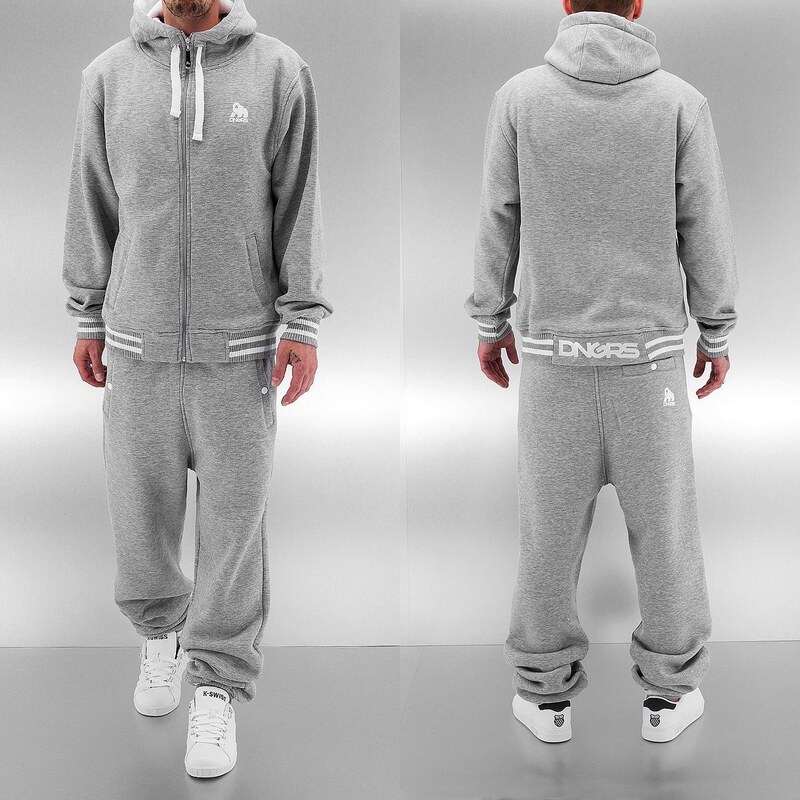 Dangerous DNGRS Rockford Sweat Suit Grey Melange/White