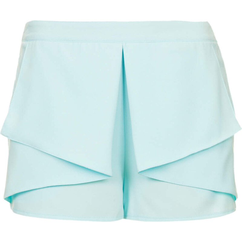 Topshop **Blue Pleat Detail Shorts by Rare