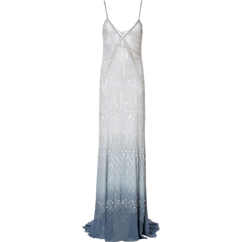 Roberto Cavalli Beaded Silk Dégradé Gown