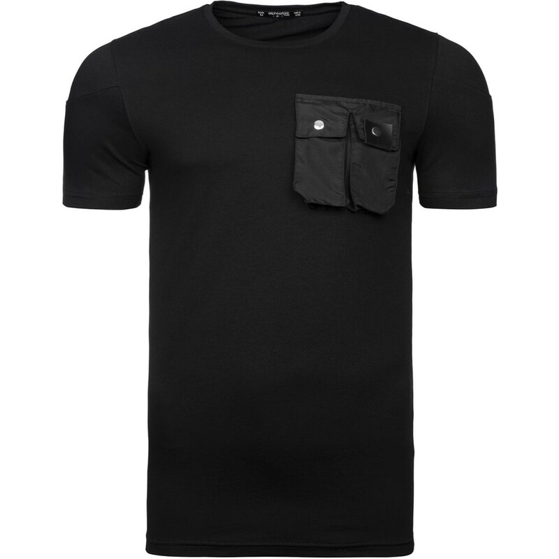 Stylové černé tričko s kapsou Athletic 467