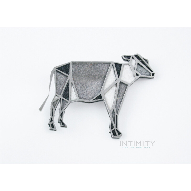 Intimity brož Geometrická kráva
