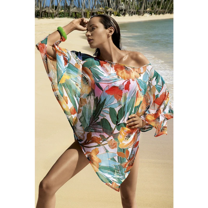 Luxusní plážové šaty z italské kolekce Vacanze 6012VF barevná M - GLAMI.cz