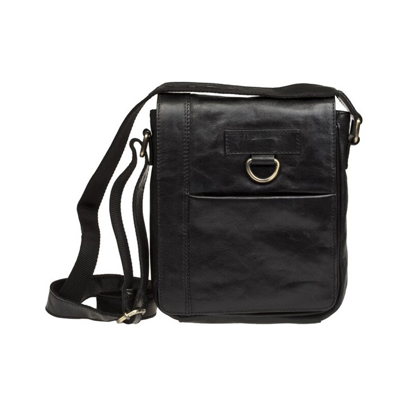 Pánská kožená taška přes rameno Lagen 3057/T - černá
