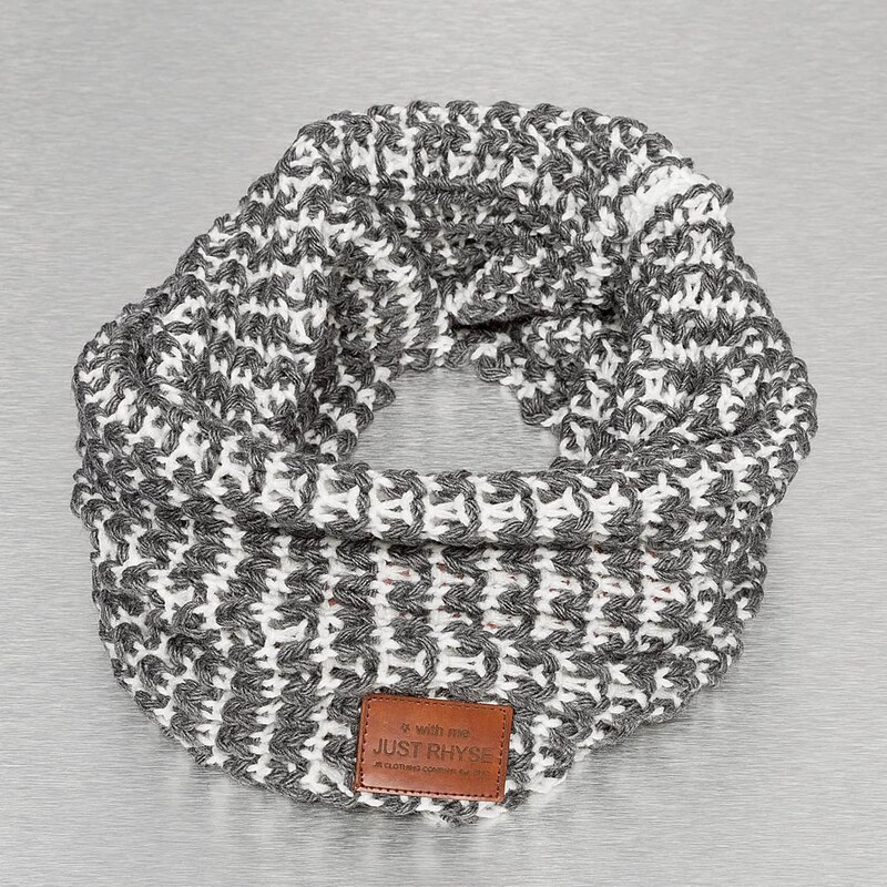 Just Rhyse Knit Scarf Anthracite/White