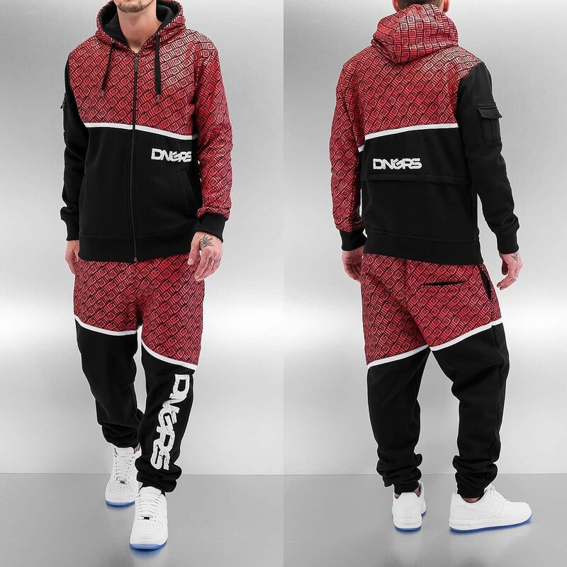 Dangerous DNGRS All Over Sweat Suit Black/Red