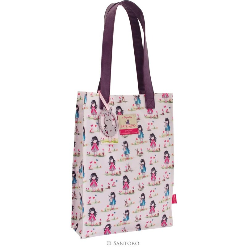 Santoro London - Nákupní taška malá - Gorjuss - Ladybird Pastel Pastelově růžová;Pastelově růžová