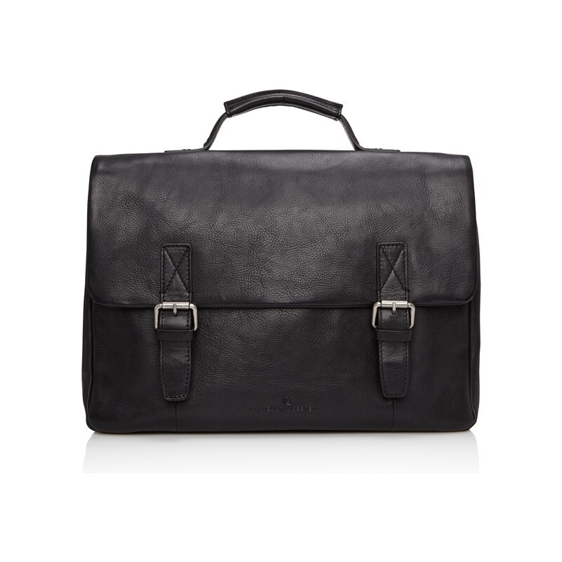 Castelijn & Beerens Kožená taška na notebook 15,6" Bravo 639484 černá