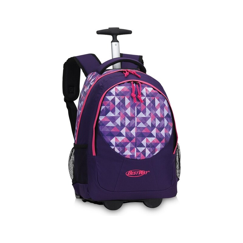 BestWay Školní batoh na kolečkách 40028-1901 fialový