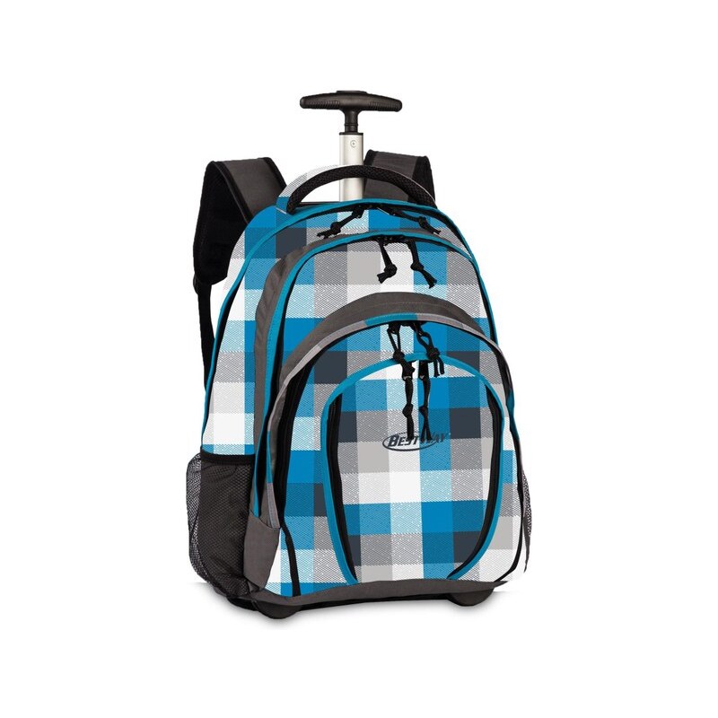 BestWay Školní batoh na kolečkách 40133-2804 modro-šedá