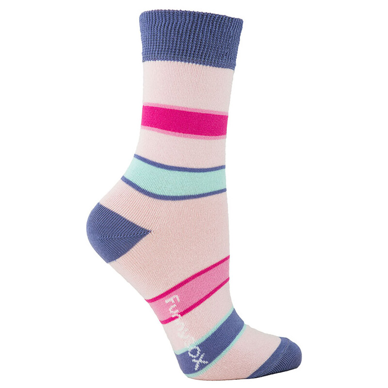 Funny SOX Dámské růžovo-fialové ponožky PinkSky