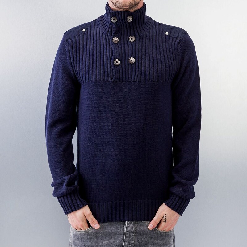 MCL Button Sweater Dark Blue