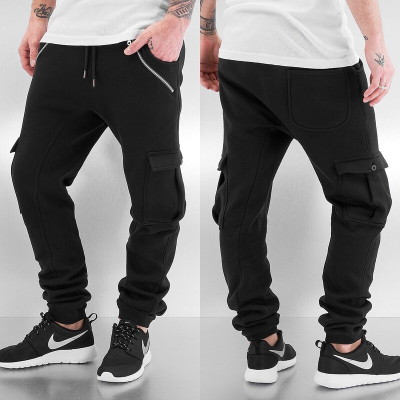 Just Rhyse Cargo Sweat Pants Black