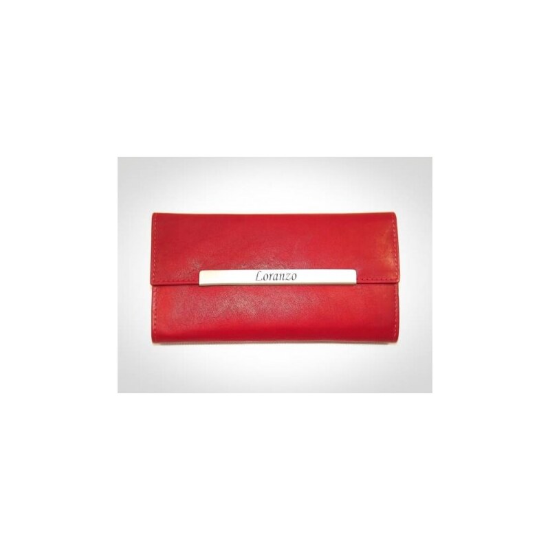 Dámská kožené peněženka Loranzo, Barva Červená D1