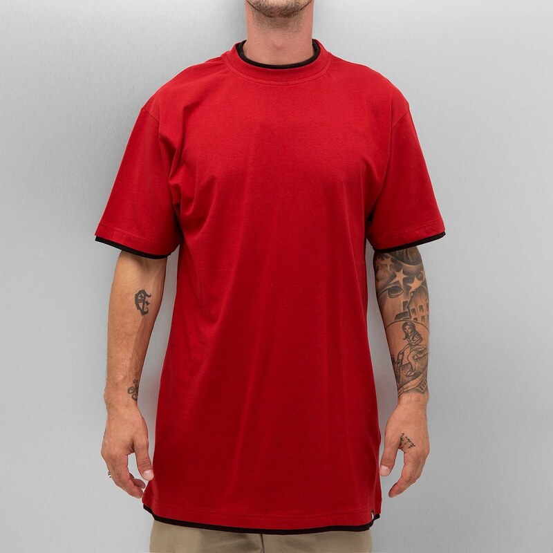 Dangerous DNGRS Two Tone Tall Tee Chinese Red/Black