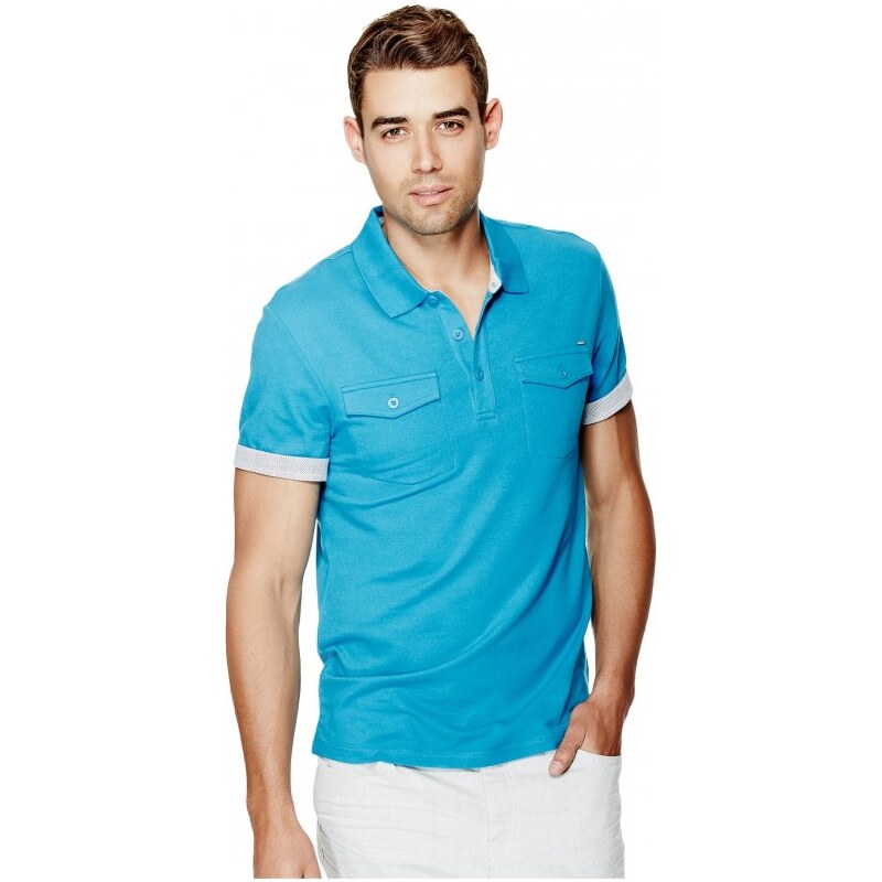 GUESS GUESS Lygon Polo - high tide blue