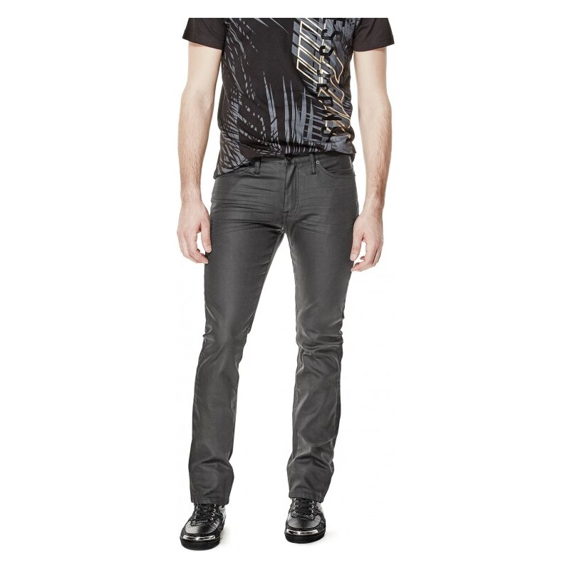 GUESS GUESS McCrae Ultra-Slim Jeans in Rev Wash - black coated 34"