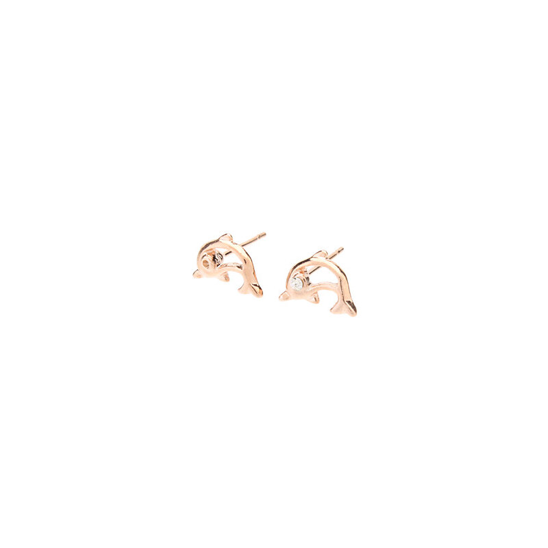 LightInTheBox Rose Gold Hollow Dolphin Stud Earrings