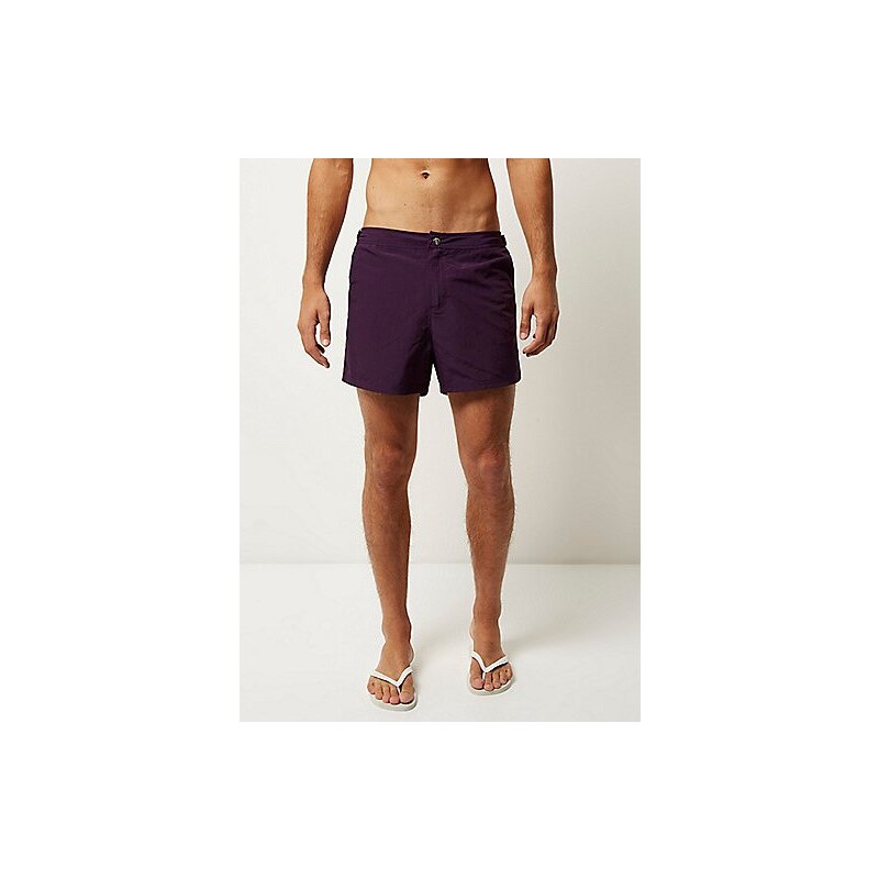 RI Tmavě purpurové plavecké šortky