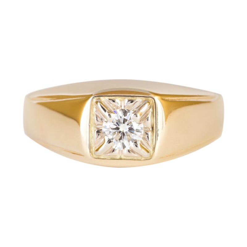 a-diamond.eu jewels s.r.o. (CZ) Prsten pánský zlatý s přírodním diamantem zpp545