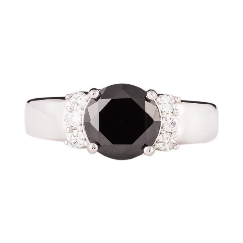 a-diamond.eu jewels s.r.o. (CZ) Prstýnek stříbrný černá a bílá spd188