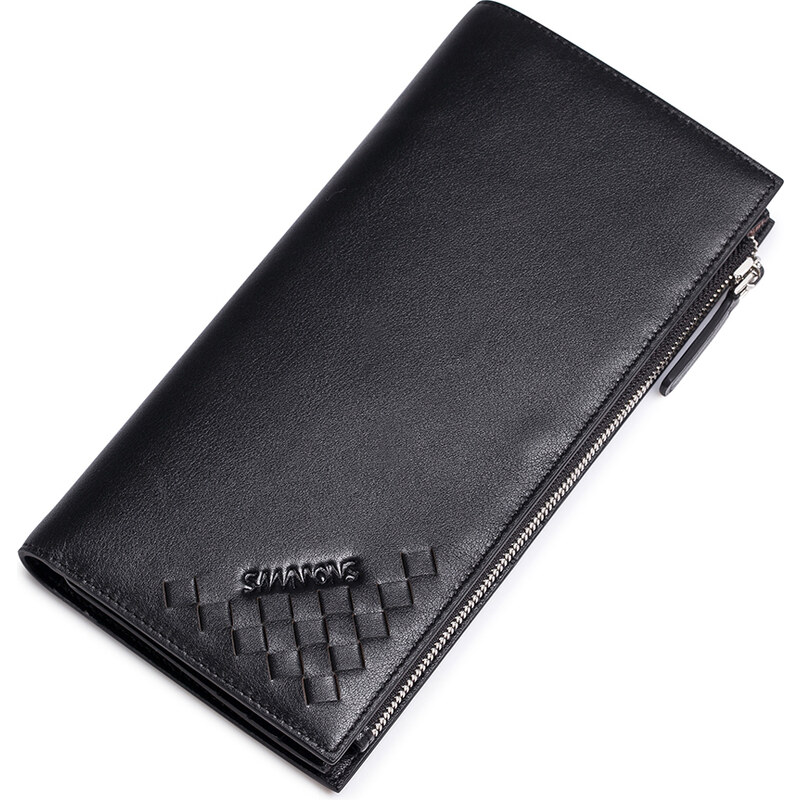 Dlouhá kožená pánská peněženka Sammons černá