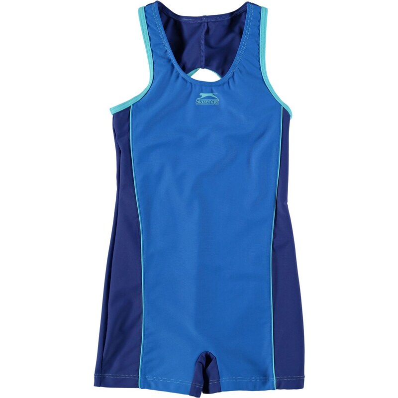 Slazenger Boyleg Swimming Suit dětské Girls Blue/Blue