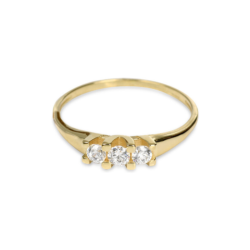 Brilio Zlatý dámský prsten s krystaly 229 001 00707