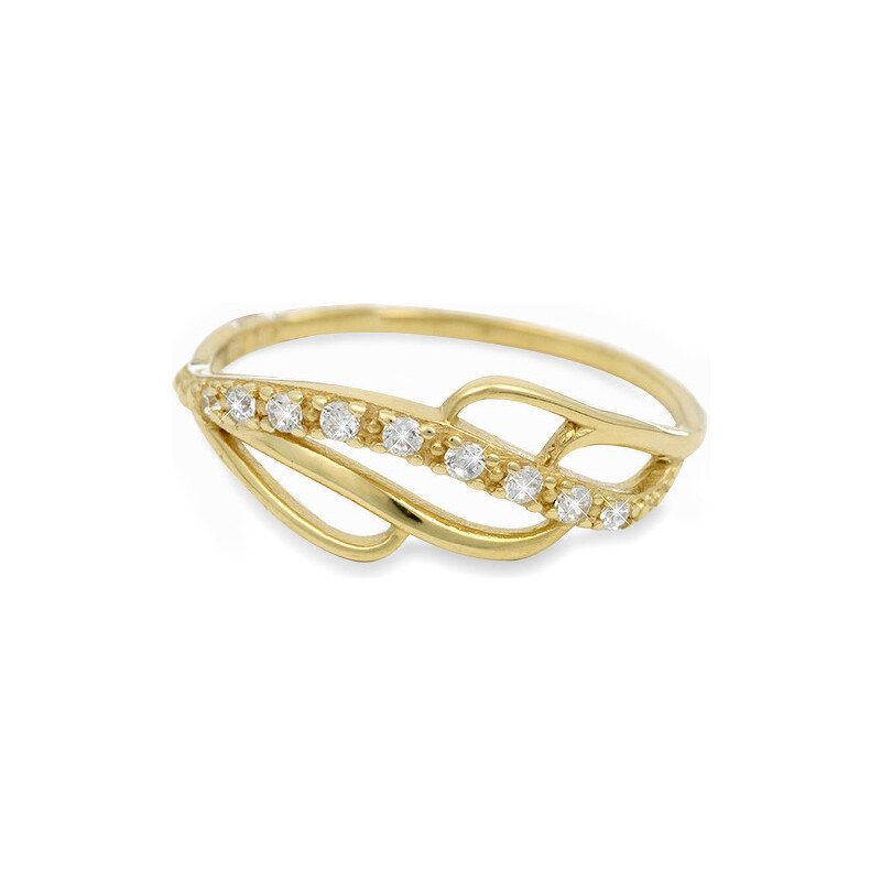 Brilio Zlatý prsten s krystaly 229 001 00624