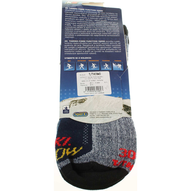 Rejnok Dovoz Ponožky Dětské KS Thermo-Fibre funkční ponožky modrá-černá Rejnok Dovoz