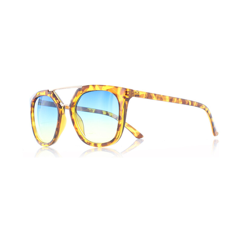City vision Hnědo-modré leopardí sluneční brýle Tampa