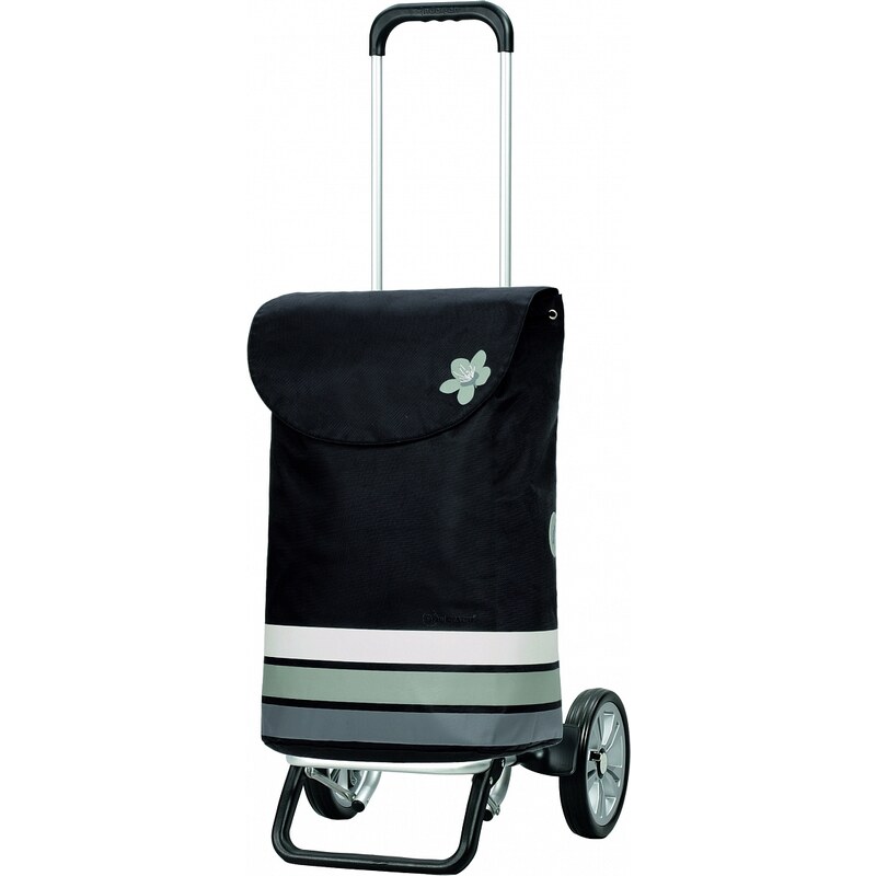 Andersen Nákupní taška na kolečkách ALU STAR SHOPPER® BLOM 115-101-20 černo-šedá