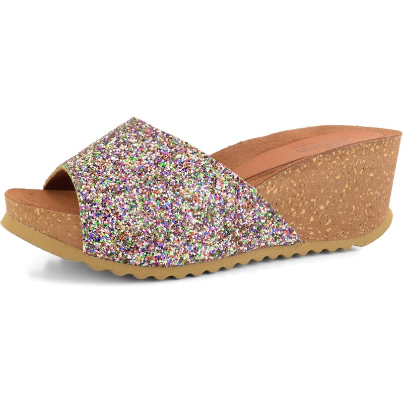Yokono pantofle Bari Glitter Multicolor