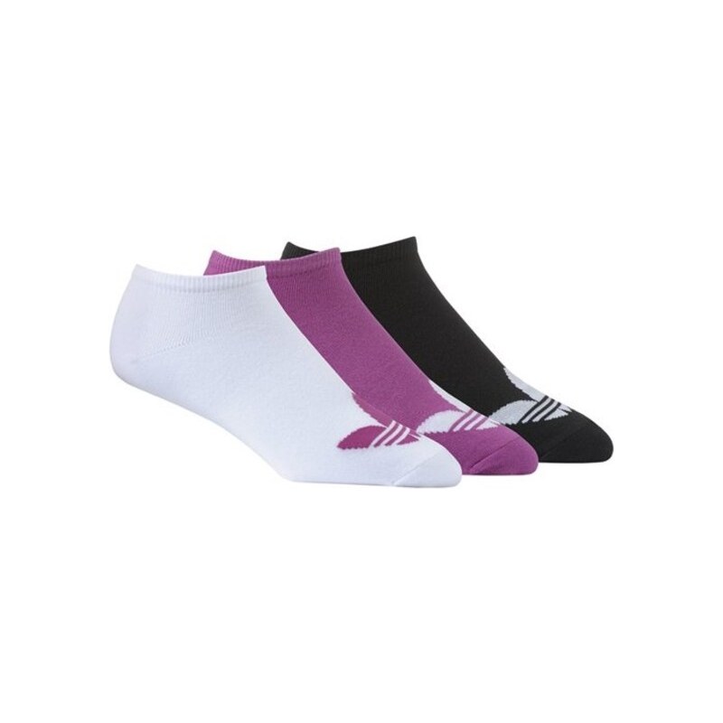 Ponožky adidas Originals TREFOIL 3 (Bílá / Černá / Fialová)