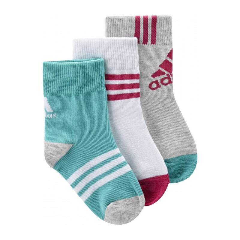 Ponožky adidas Performance LK ANKLE 3PP (Bílá / Zelená / Šedá)