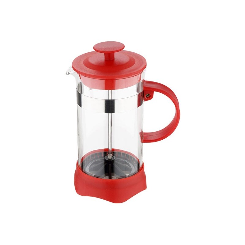 Konvička na čaj a kávu French Press 600 ml červená RENBERG RB-3108cerv