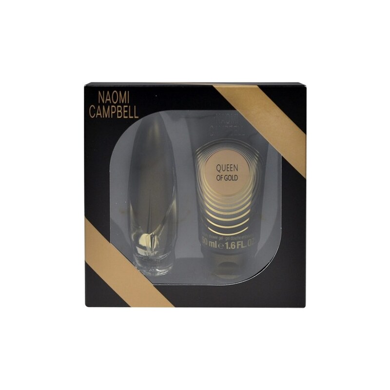 Naomi Campbell Queen of Gold EDT dárková sada W - Edt 15ml + 50ml sprchový gel