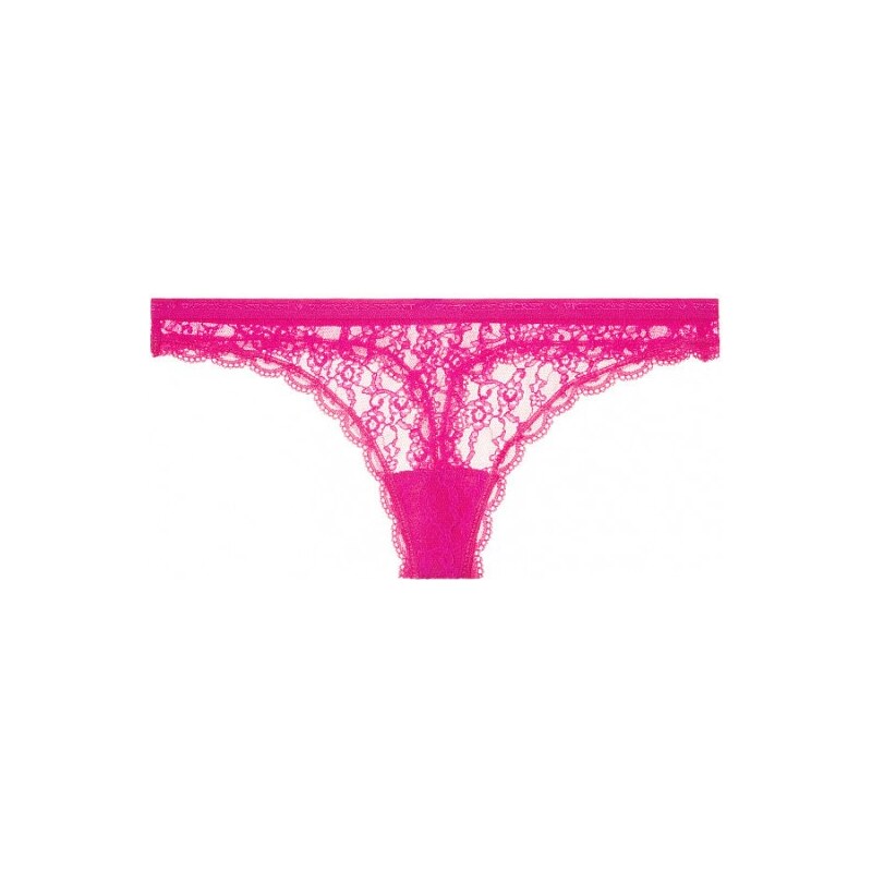 Victoria's Secret Allover Lace Thong Panty Tropic Rose S
