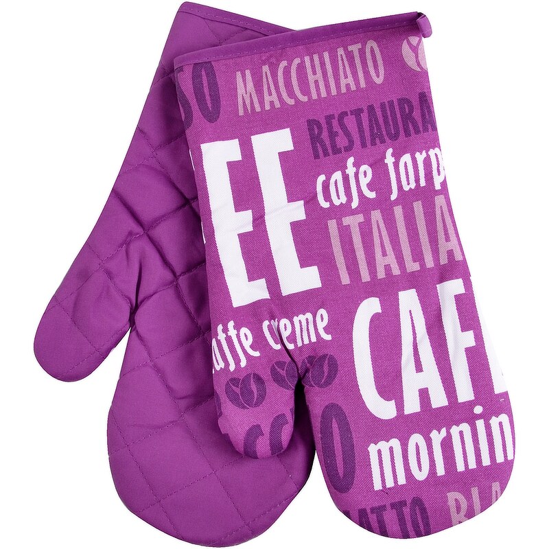 Kuchyňské rukavice chňapky CAFE 18x30 cm fialová Essex