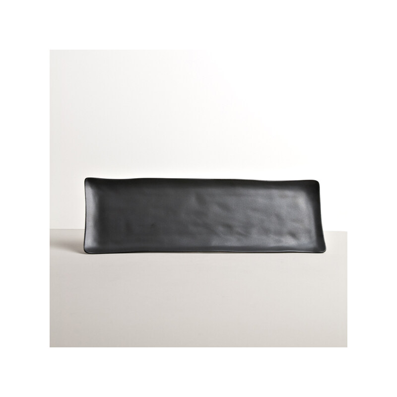 MIJ Černý sashimi talíř MODERN 33 x 11 cm