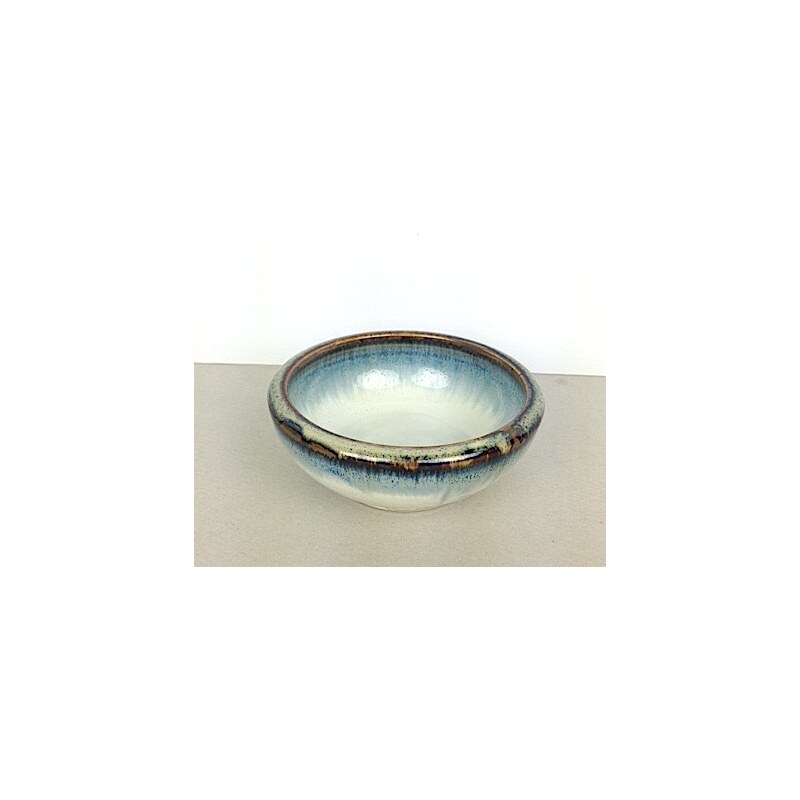 MIJ Střední miska 13 x 5 cm bílá s modrým okrajem